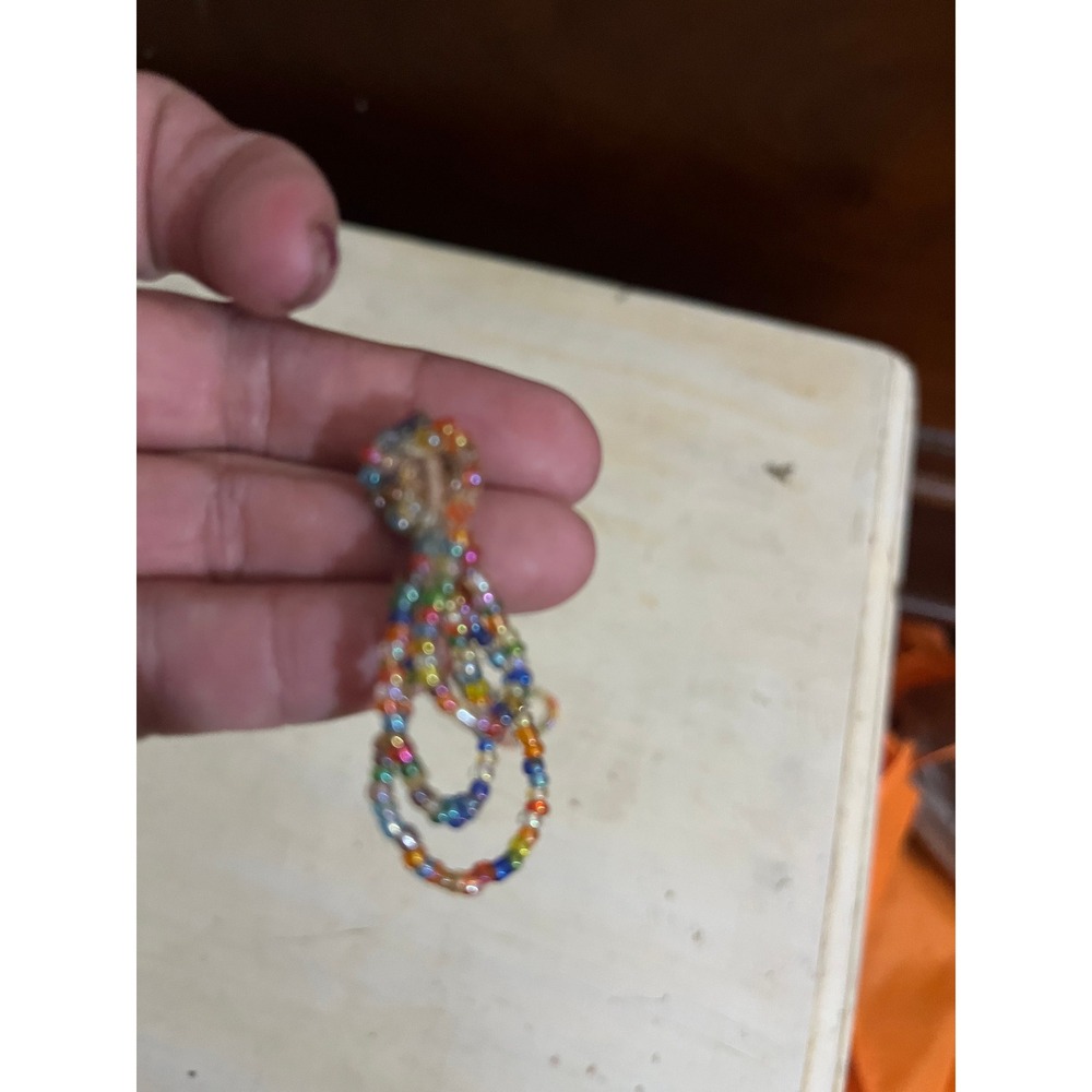 Multicolor Beaded Dangle Earrings Boho Festival Jewelry‎
